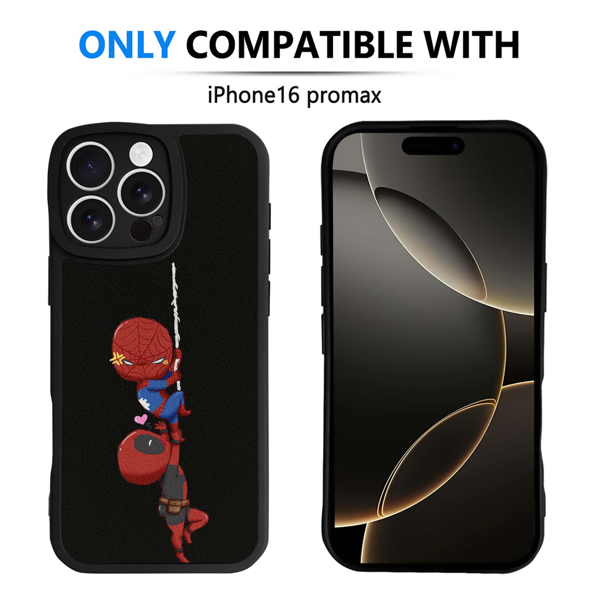（画像用） Deadpool デッドプール 【iPhone 16シリーズ対応】シリコンスマホケース（レザー調） 材質：シリコン